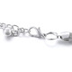 40" Silver Gold Diamante Mesh Waist Chain Belt with Heart Flower for Women Fashion Accessory